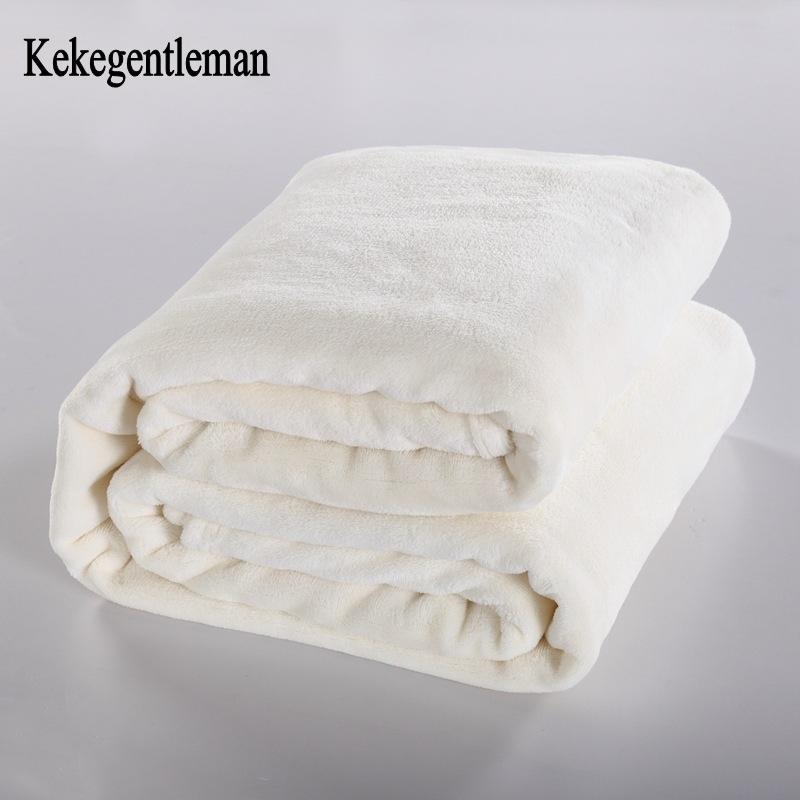 

Kekegentleman Plaid Solid Blankets sofa/bedding Throws Flannel Blanket 200*230cm Winter Warm Bed sheet QueenSize