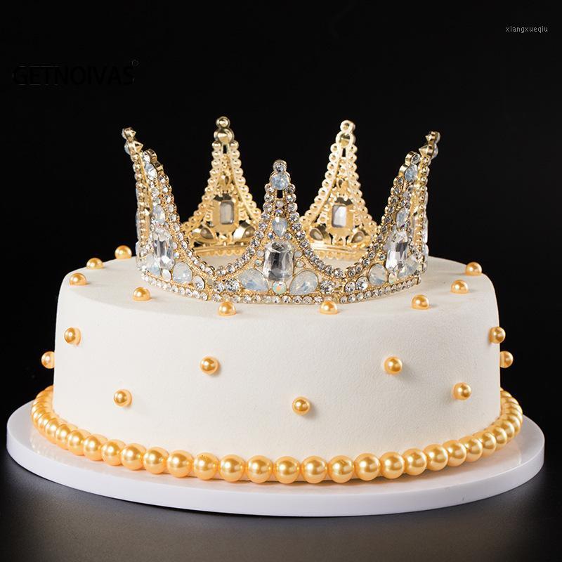 

Hair Clips & Barrettes Pearl Headband Full Round Golden Crown Bridal Jewlry Kids Accessorios Vintage Jewelry Baroque Crystal Decora SL, Golden;silver