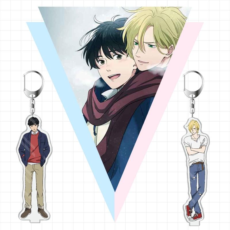 

Keychains Banana Fish Anime Subsidiary Lin Keao Village Cosplay Keychain Charm Women Kids Acrylic Key Chain Keyring Bag Straps