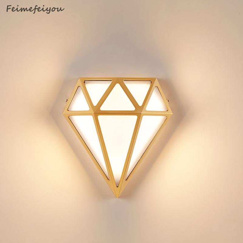 

New diamond wall lamp wholesale villa gate garden courtyard super bright door indoor and outdoor balcony wall lamps