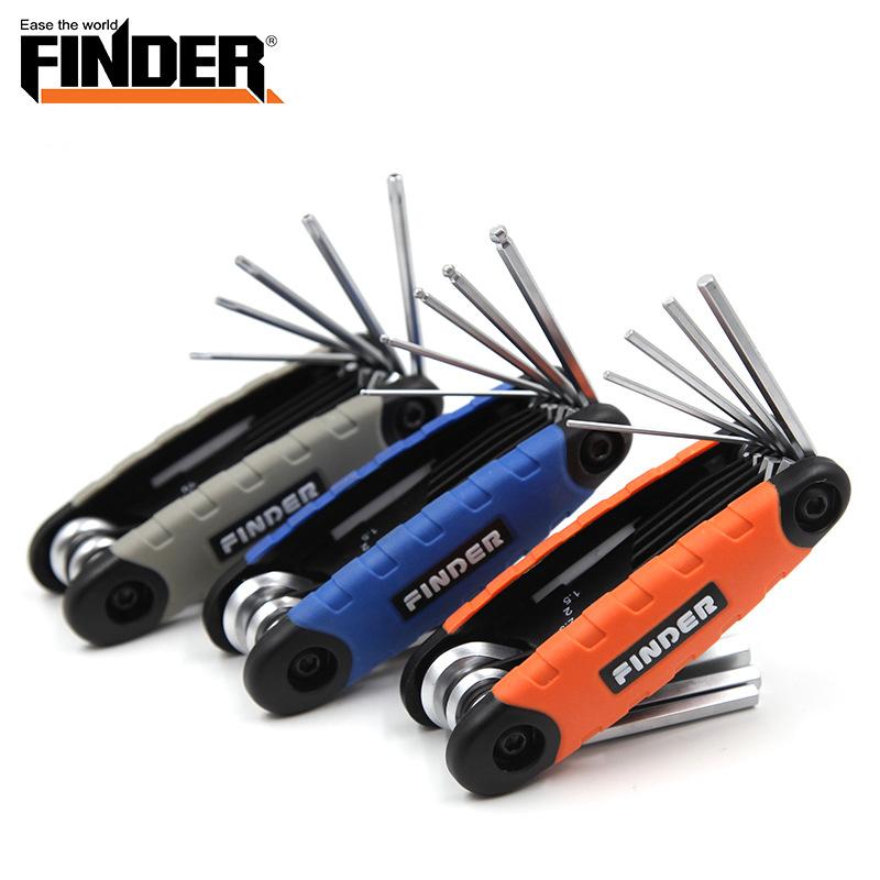 

8 In 1 Torx Allen Wrench Ball/Flat Hex Wrenches Folding Screwdriver &Slotted Allen Key Hexagon Spanner Hex Key Set