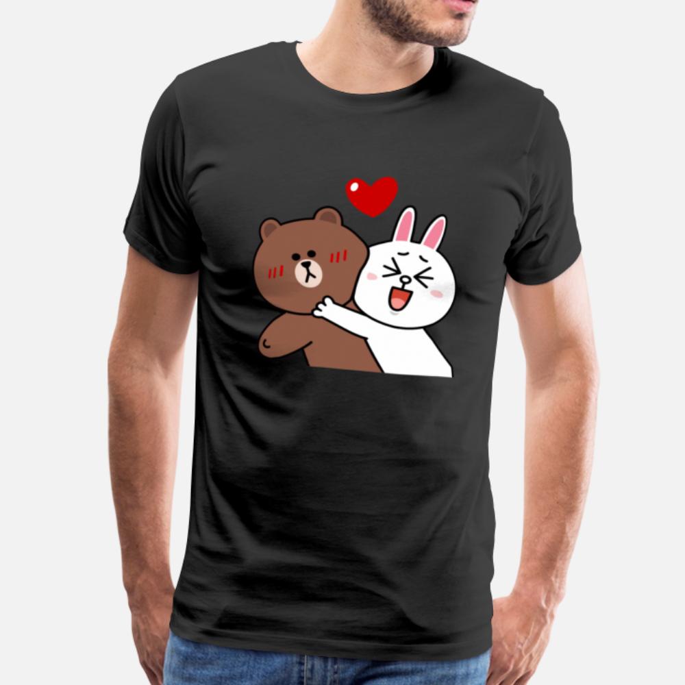 

Cute brown bear cony bunny rabbit valentines lover T Shirt Top Vintage White Tracksuit Hoodie Sweatshirt, Hoodie black