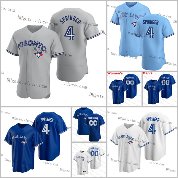 

Custom Any Name George Springer Blue Vladimir Guerrero Jr Jerseys Jay Marcus Semien Cavan Biggio Bo Bichette Roberto Alomar Toronto Jersey, Blue;black