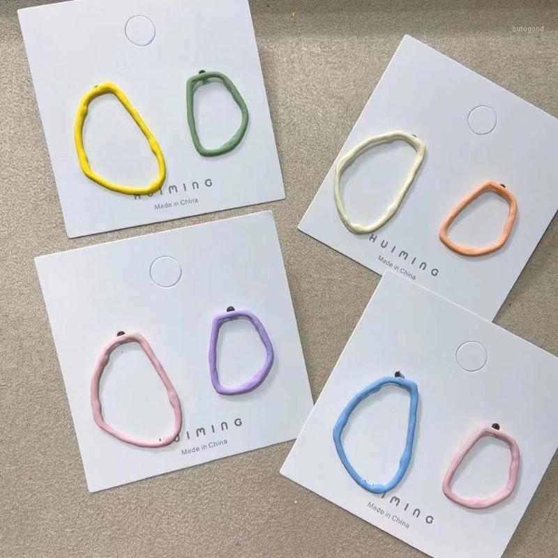 

Hoop & Huggie M&D Color Flower Earrings For Women 1 Pair Geometric Small Jewelry1