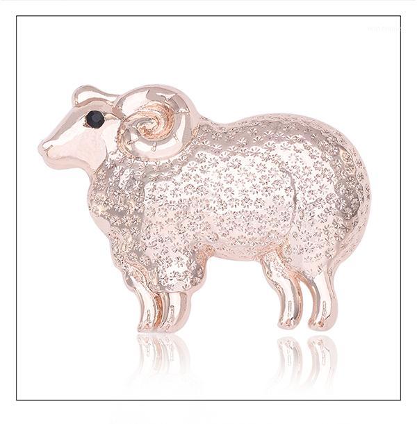 

Fashion alloy gold jewelry wedding dresses womanclothes ebanl animal sacarfing luxury sheep brooches for sale safety pins X15711