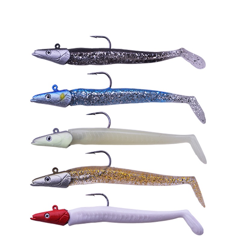 10cm/10g 11cm/19g 16cm/34g Jigs Fishing Artificial Bait with Hooks Silicone Sea Bass pike Rockfish Grouper Carp Fishing Lead Jig Head Tackle-image-539799248