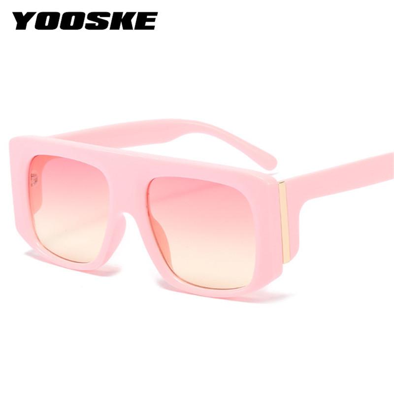 

YOOSKE 2021 New Big Frame Sunglasses Men Women Square Sun Glasses Design Sunglass Rectangle Eyeglasses Sunshade