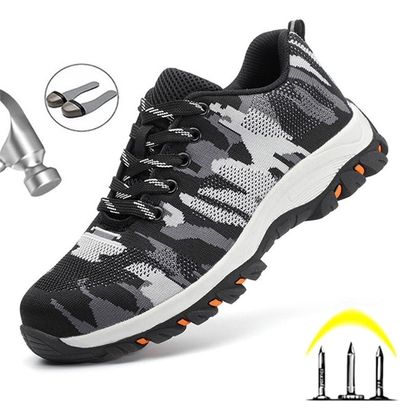 

Breathable Boot Steel Toe Safety Camouflage Men Boots Work Indestructible Shoes Outdoor Sneakers Ryder Y200915, Lb526 blue
