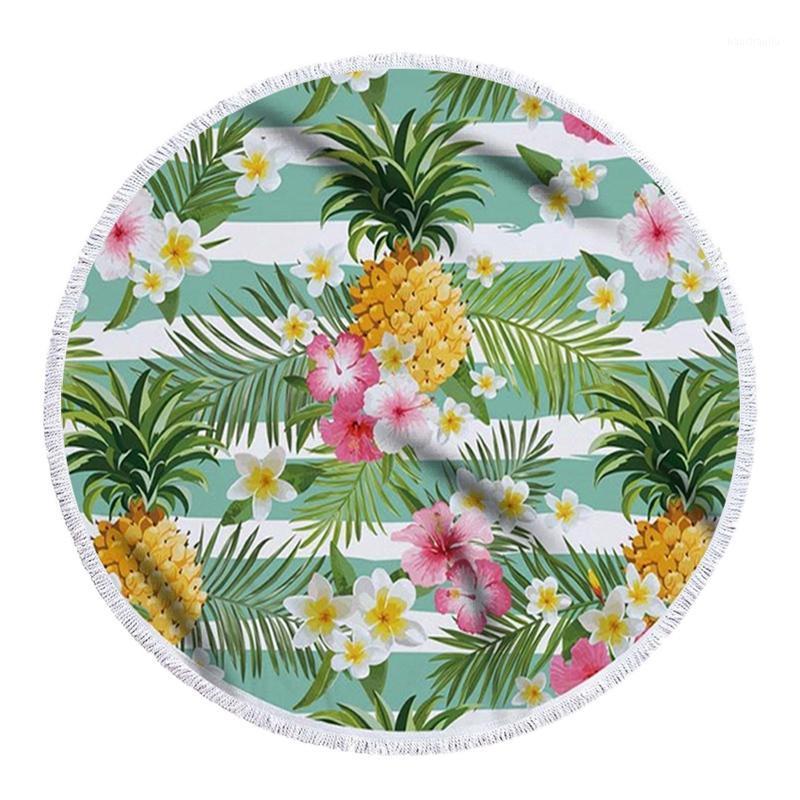 

Pineapple Sun Flower Series Microfiber Beach Towel with Drawstring Backpack Bag Sport Yoga Blanket Swimming Bath Towel1