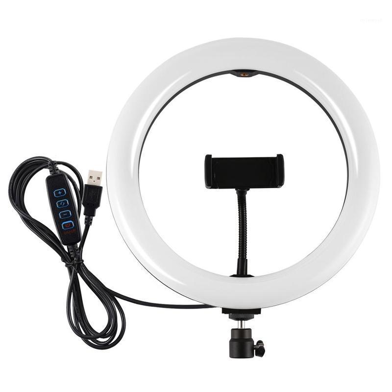 

HOT-PULUZ 10.2 Inch 26cm USB 3 Modes Dimmable Dual Color Temp LED Curved Diffuse Light Ring Vlogging Selfie Photography Video Li1
