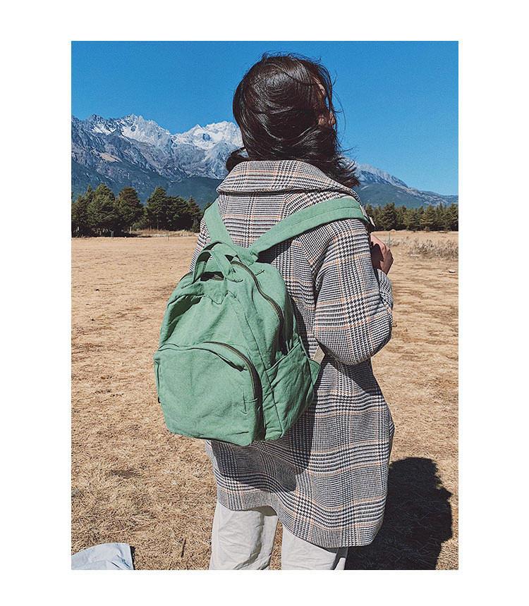 

2020 new schoolbag vintage sense girl schoolbag wild casual student campus backpack portable rucksack, Beige