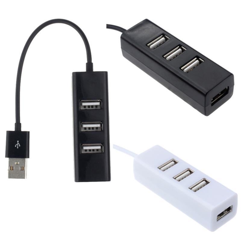 

D3 Usb Port Mini Usb 2.0 Hi-speed 4-port Splitter Hub Adapter For Pc Computer Great For Laptops With Hard To Reach Ports