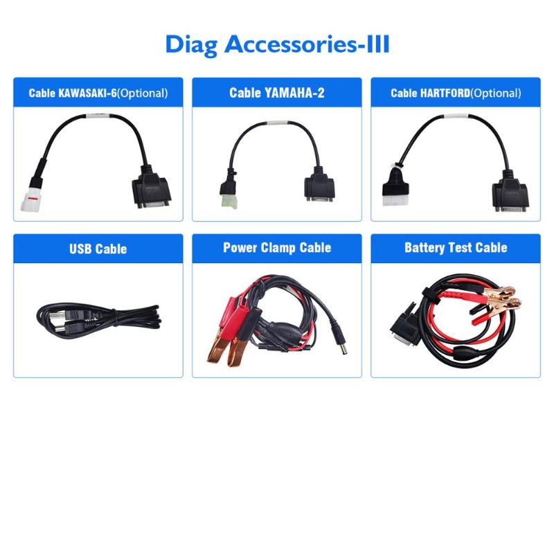 

Optional cables for M100 Motorcycle diagnostic Tool