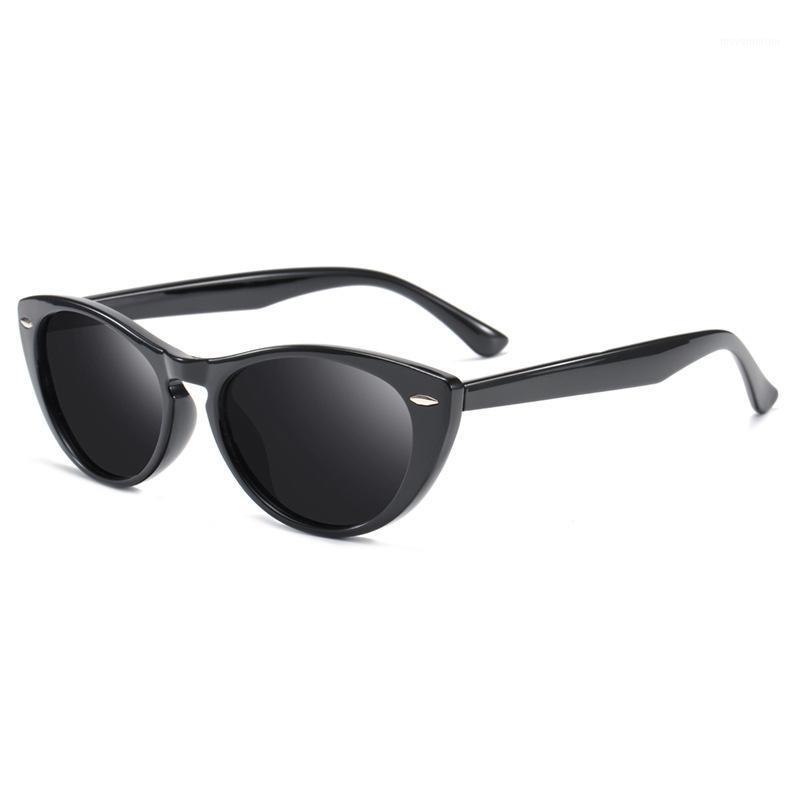 

2020 New Cat Eye Sunglasses Women's Men Polarized Small Size Frame Eyewear Reb Blue Green Lens Sun Glasses UV400 For Women 33261