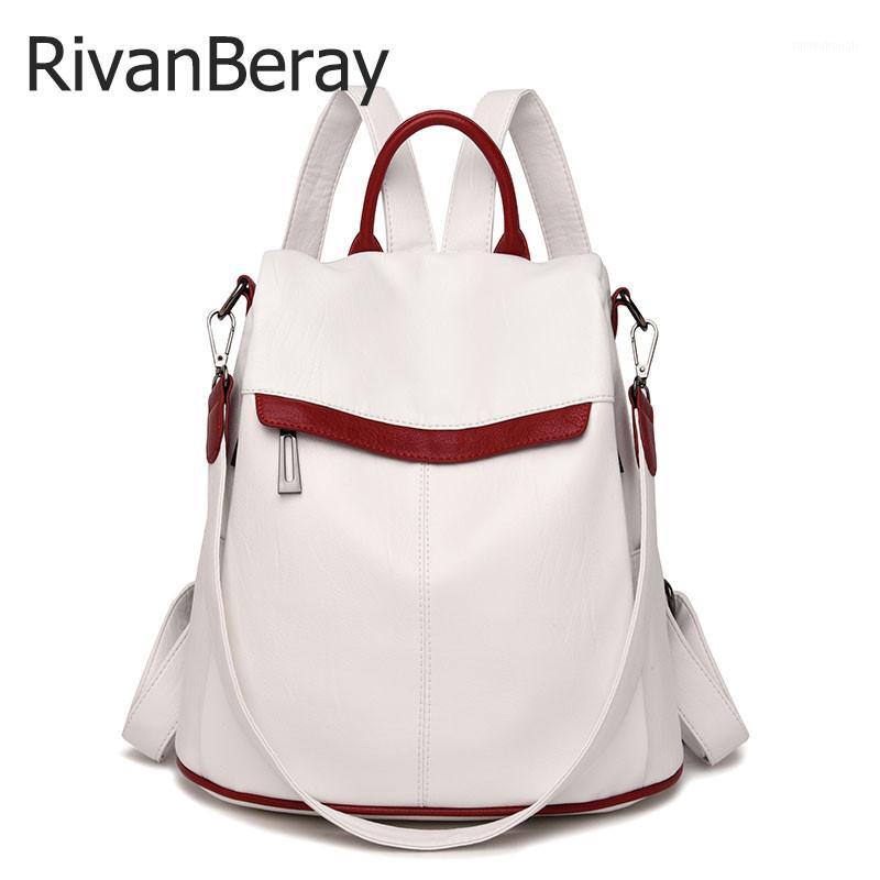 

New Anti-theft Women Backpack 3-in-1 Soft Leather Shoulder Bags for Women Large Capacity School Travel Books Bag Ladies Mochila1, Blue