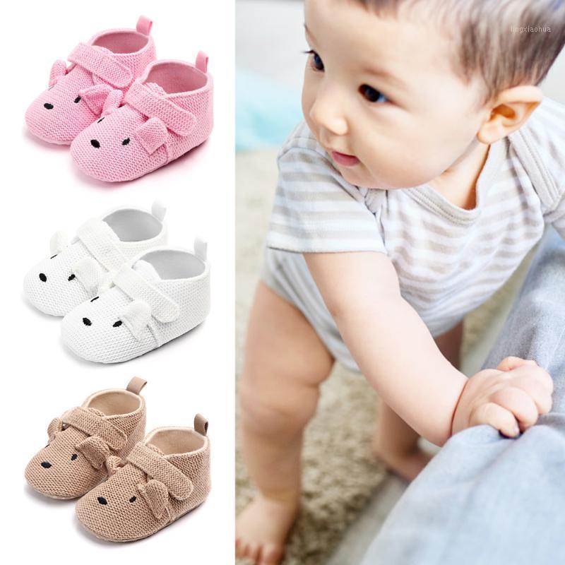 

Baby Knit Crib Shoes Pink, Coffee, White Spring Summer Autumn Cute Cartoon Soft Soles Anti-slip Prewalker Footwear 20201, Coffee 11cm