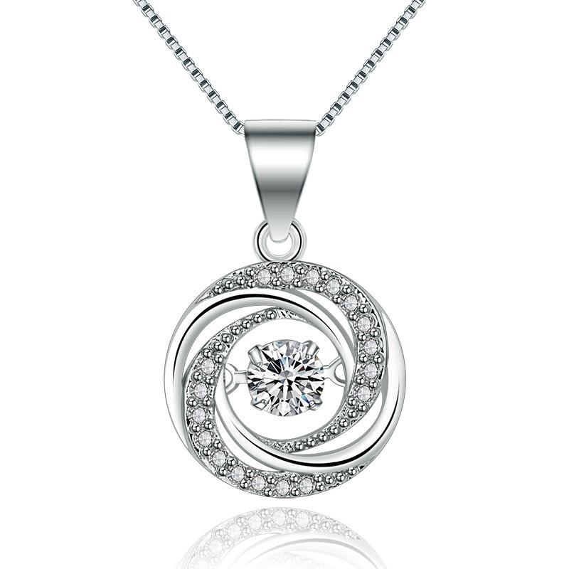 

Crystal Zircon Heart Pendant Necklace Gift