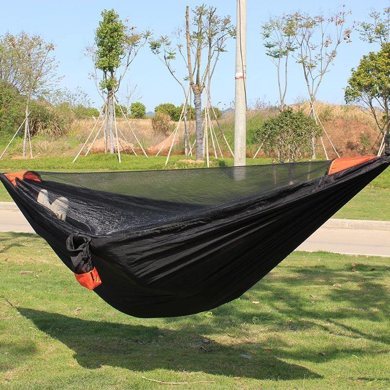 

Portable Nylon Hammock Camping Parachute Travel Camping Survival Swing Garden Hunting Leisure Outdoor Thickened Hammock1