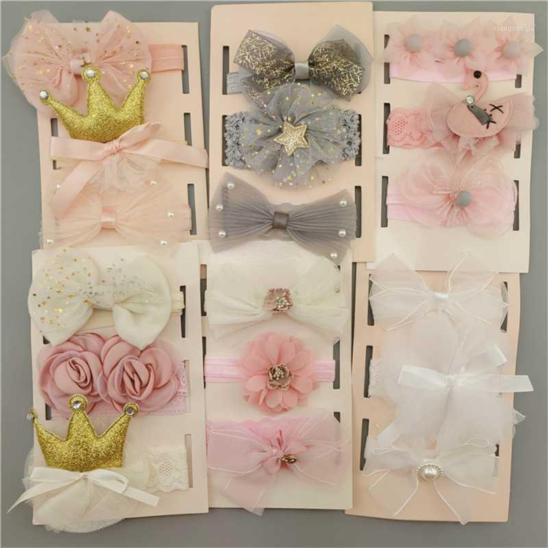 

Baby Accessories 3Pcs/set Baby Girls Flower crown Headbands Toddler Hair Band Solid Newborn Bow Headwear Photo Props1, 16