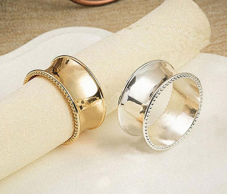 

Metal Napkin Rings Gold Silver Napkin Holders Dinner Towel Metal Napkin Ring Hotel Wedding Party Decoration1