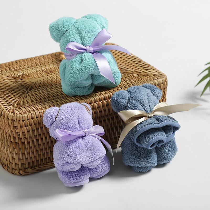 

Solid Color Soft Polyester Coral Fleece Towel Wedding Gift Bathroom Handkerchief Serviette Toalla handdoek Bathroom Gadgets Q31, Pink