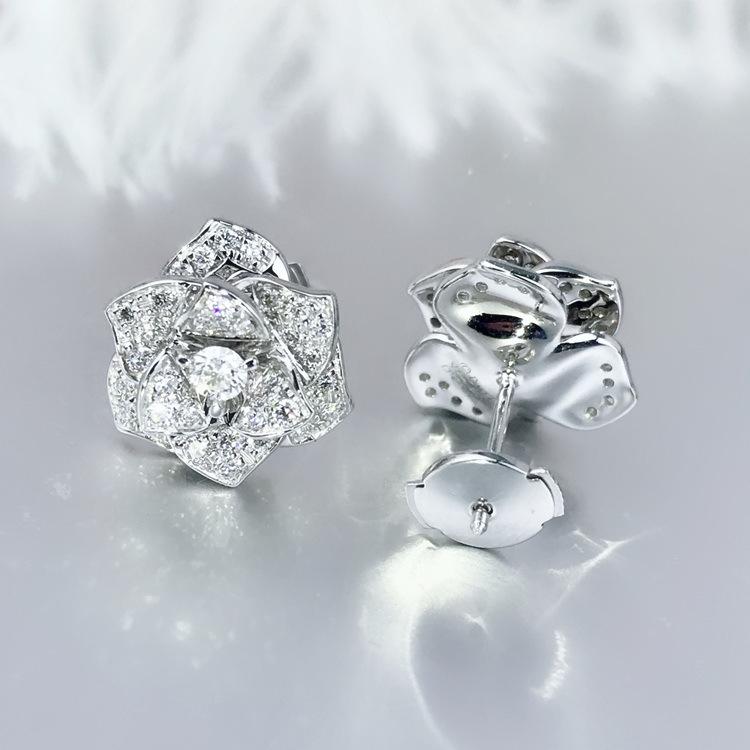 

Stud Natural Silver 925 Jewelry 1.5 Carats Diamond Earring For Women Gemstone 14K Gold Bizuteria Bijoux Femme Orecchini Earrings