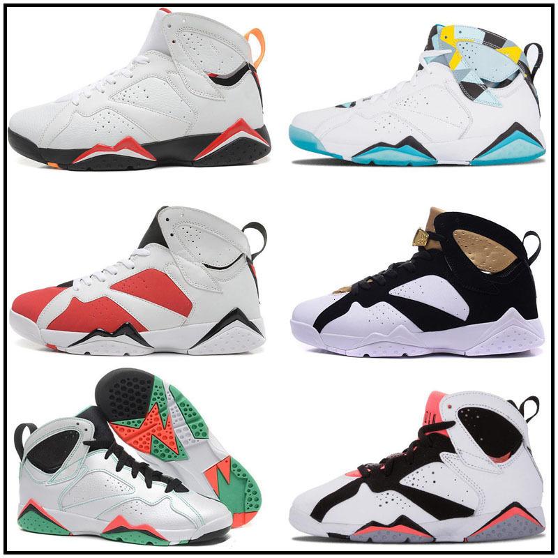 

High Qaulitys Jumpman 7 7s Hare Olympic Tinker Alternate Men Kids Basketball Shoes 7s Sweater UNC French Blue GMP Raptor Sneaker, Black