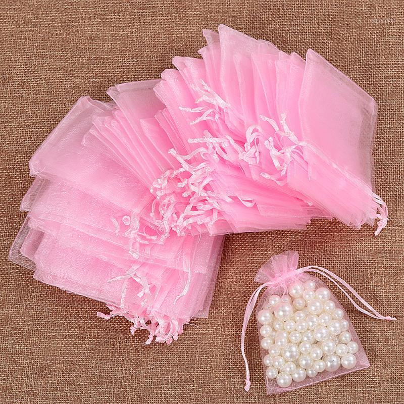 

100pcs Organza Multicolor Gift Bag Packing Candy Jewelry Packing Bag Wedding Party Jewelry Decoration Drawable Gift Pouches1