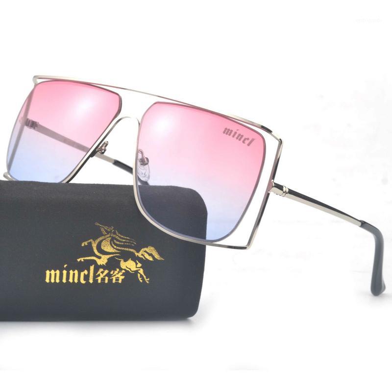 

Square Sunglasses Designer Women Metal Glasses Frame Lurxury Oversized Sun Glasses Classic clear lens sunglasses FML1