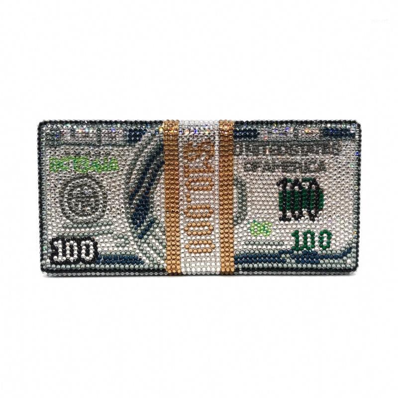 

Bee In Hand Inlaid Diamond Evening Bag Dollars Clutch Women'S Wedding Zero Wallet Good Quality1, Silver