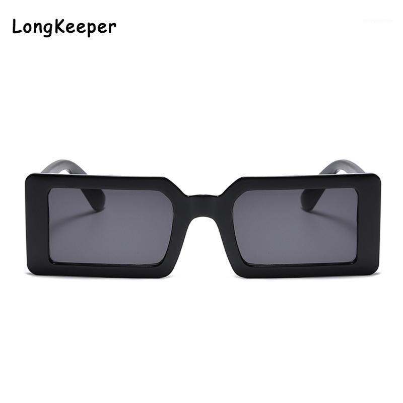 

90s Trendy Black Sunglasses Women 2020 Brand Designer Rectangle Thick Frame Fashion Sun Glasses Shades for Ladies UV400 Gafas1