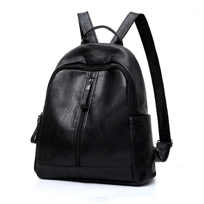 

Women Backpack Purse PU Leather Rucksack Convertible College Bookbag Shoulder Tote Bag with Tassel1, Black