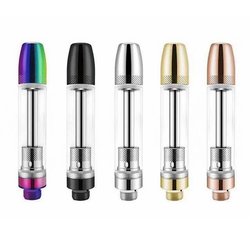 

High Quality Ceramic Vape Cartridges 0.5ml 0.8ml 1.0ml Ceramic Gold Metal Wood Tip Glass Tank 510 Thread Vape Carts