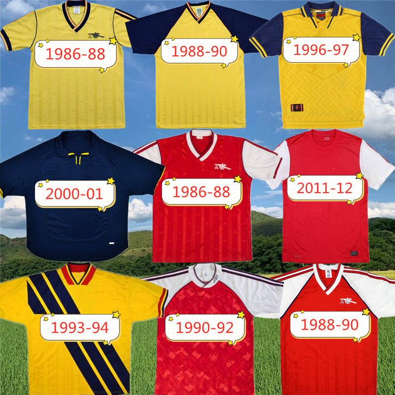 

1995 96 Retro BERGKAMP HENRY classic soccer jersey 86 88 90 92 93 94 96 97 00 11 12 HIGHBURY Ancient maillot Gunner Oldest shirt, 88/89