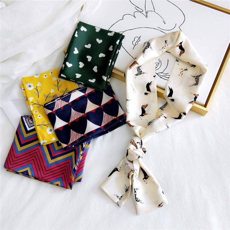 

Long Small Silk Scarf Spring and Autumn Summer Long Fashion Korean All-match Decorative Neckerchief Winter Scarf Variety Style