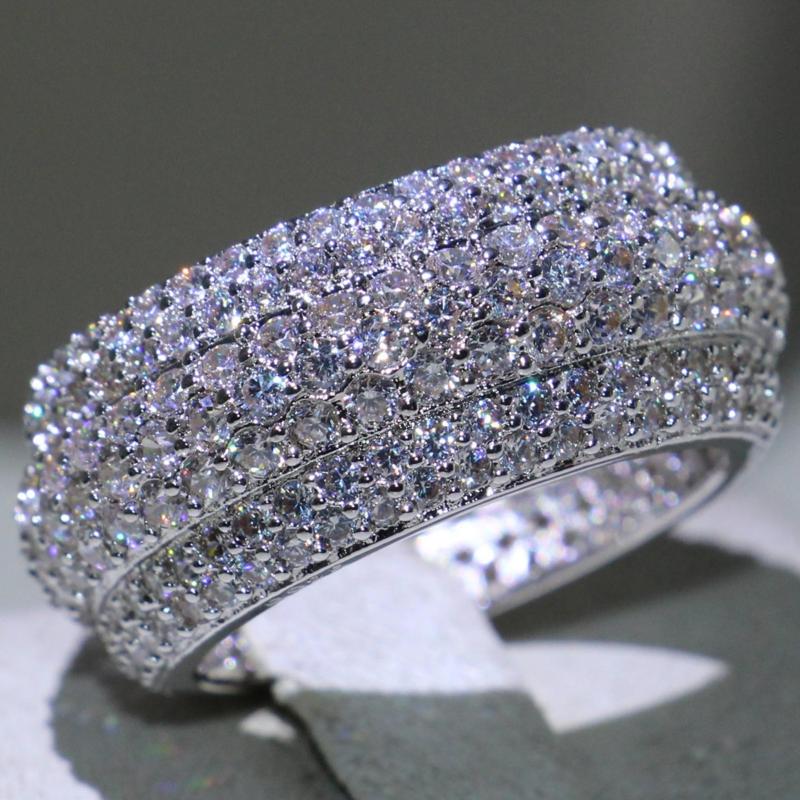 

Classic Luxury Jewellery Brand Marquise Cut Beautifully Zircon Painting Complete CZ Engagement Wedding Ring