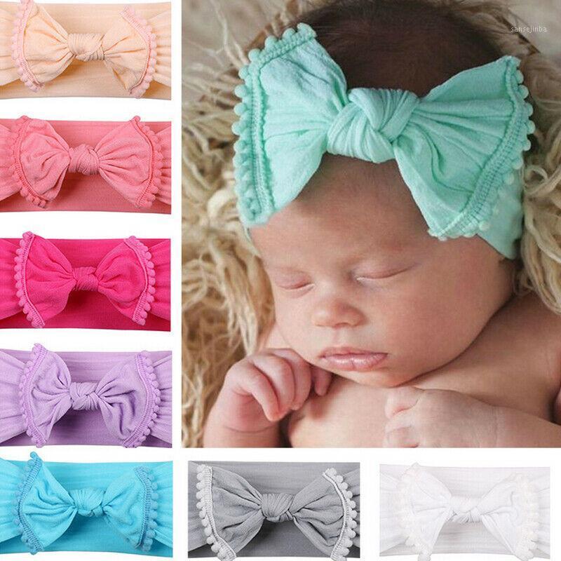 

2020 Baby Hairband Soft Cotton Baby Girls Kid Toddler Bow Tassel Hairband Headband Turban Big Knot Head-Wrap1
