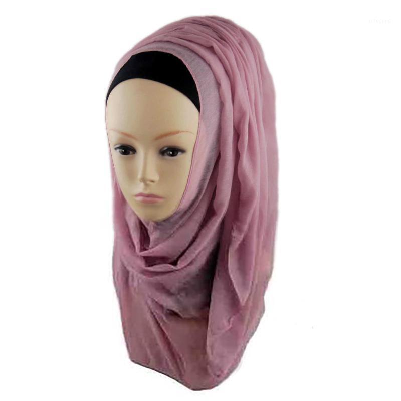 

Scarves Muslim Hijab Islamic Women Jersey Chiffon Shawls Plain Fashion High Quality Size 180x60cm Pure Color1