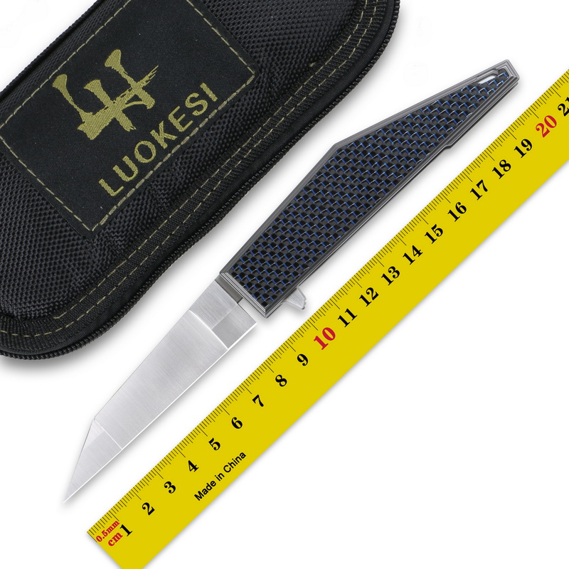 

LUOKESI 888T Folding Knife M390 Blade Carbon Fiber Handle Outdoor Tactical Hunting Fishing Fruit Self-Defense EDC Tools 888T