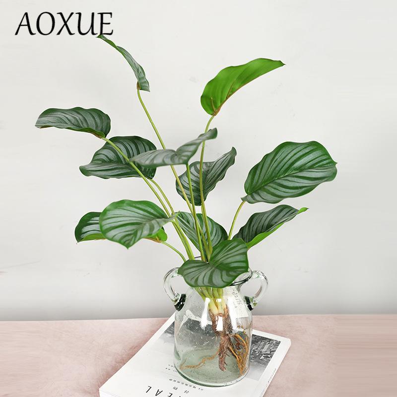 

Nordic Ins Wind Indoor Simulation Green Plant Fake Flower Small Potted Plant Living Room Home Decoration Artificial Apple Leaf1, 6 leaves