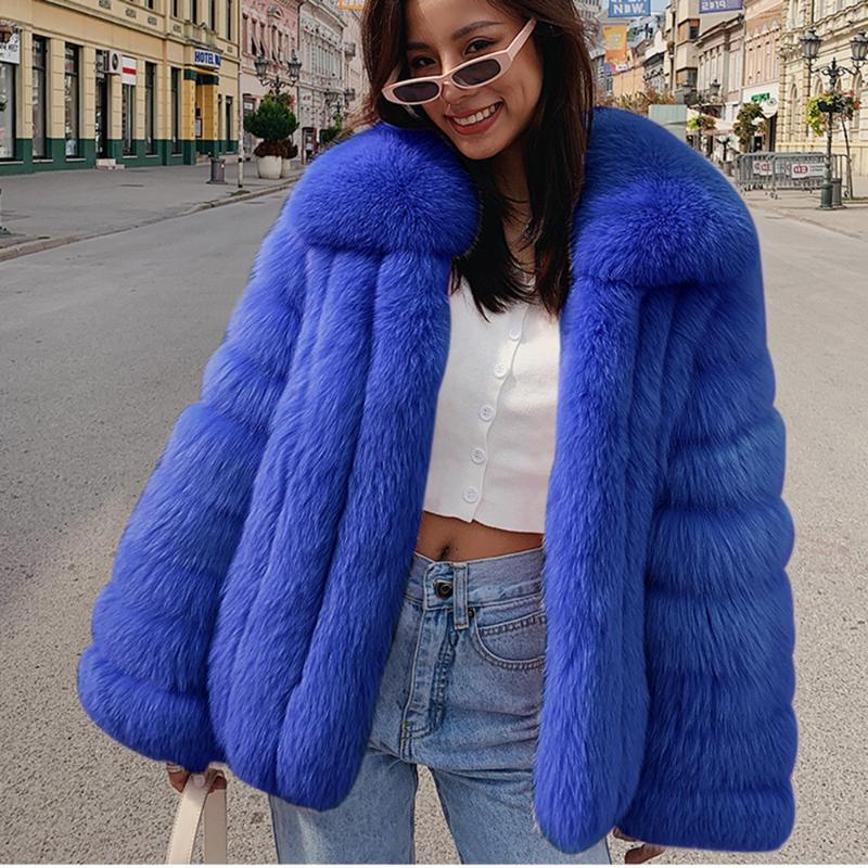 

Womens 2020 Winter Top Fashion Faux Fur Coat Parka Jacket Long Luxury Warm Thick Outerwear Overcoat, Pink