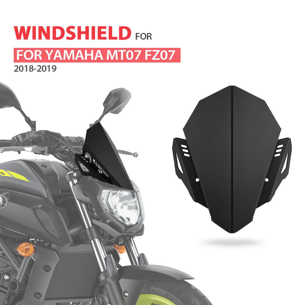 Artudatech Moto Parabrezza Anteriore Parabrezza Moto Deflettore Parabrezza Deflettori Windshield Windscreen per YAMAHA MT-07 FZ-07 2018-2019