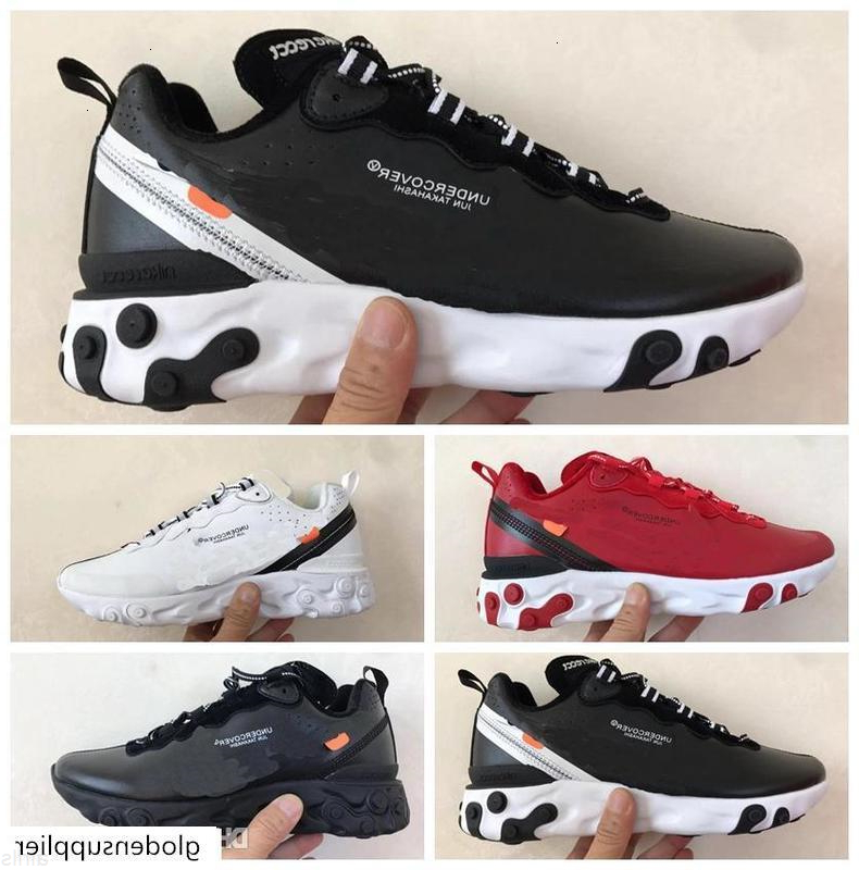

Designer Epic React Element 87 Undercover jun takahashi men Shoes White Black red Casual Sneakers size 40-45