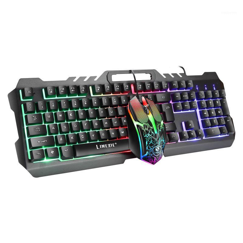 

Keyboard Mouse Combos Wired Luminous Metal Backlit Laser Usb Computer Set Mechanical Feel Gaming Pc Clavier Gamer Computador Tastiera1