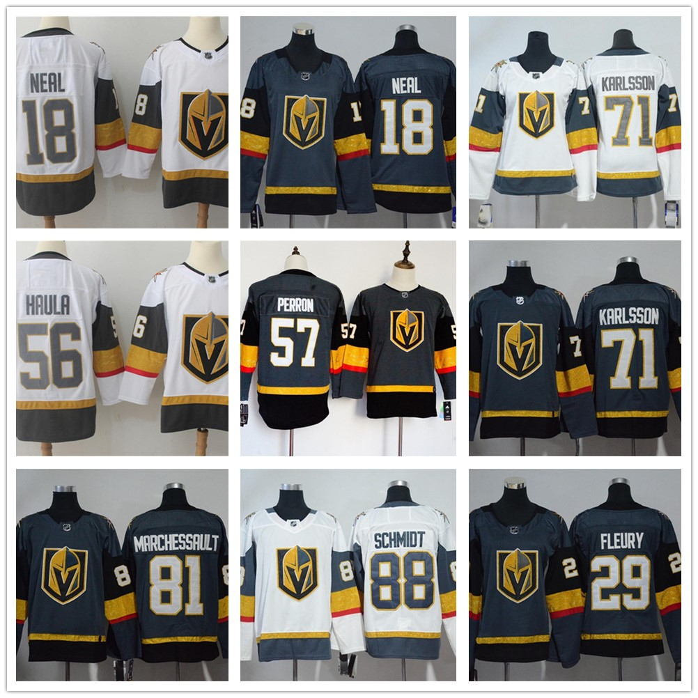 

Vegas Golden Knights Men Women kids CUSTOMER Stitched adlads Vegas Golden Knights #29 Fleury/#81 MARCHESSAULT/#71 KARLSSON/#88 SCHMIDT Green, Colour 3