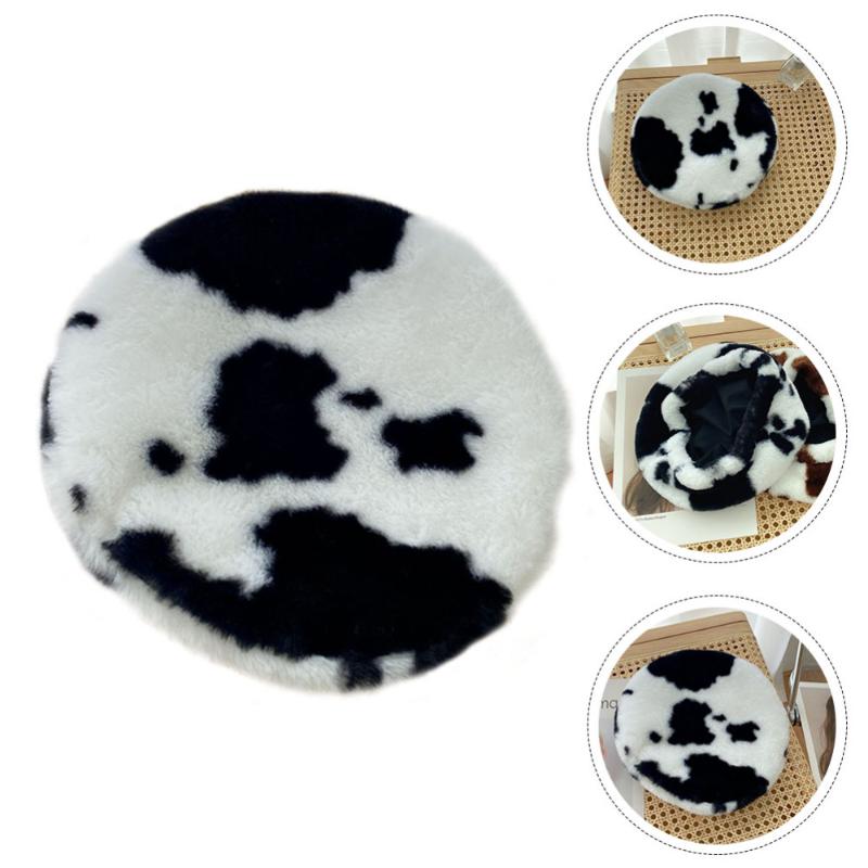 

1pc Clothes Accessory Delicate Beret Cap Autumn Beret Fashion Winter for Girl Woman Lady Friend, Black white