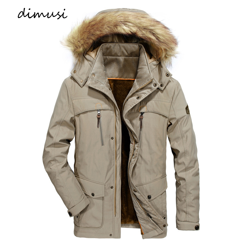 

Winter Mens Bomber Jackets Casual Man Mid-Long Fleece Warm Parkas Coats Mens Fur Collar Army Windbreaker Jackets Clothing, Dark blue