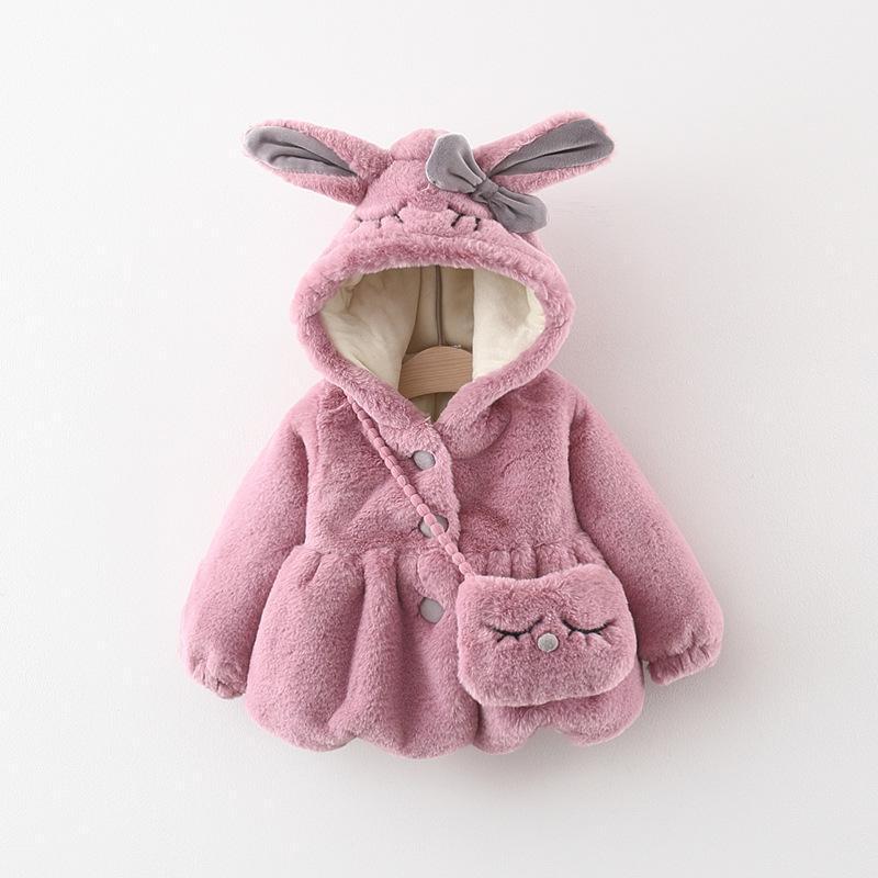 

Winter newborn baby girl clothes Velvet Faux Fur vest cloak outerwear + bag for infant baby girls clothing birthday jacket coats1, Yellow 3