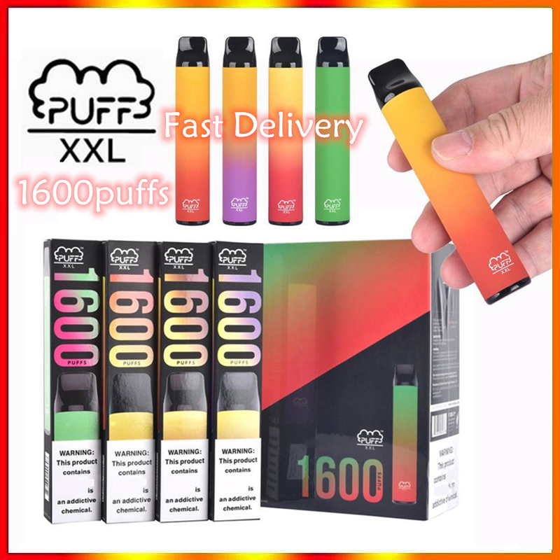 

Puff XXL Disposable Vape Pen E Cigarette Device With Security Codes 6.5ml 1000mAh Pre-Filled 1600 Puffs PuffBar Kit VS Bang Elux Legend In stock