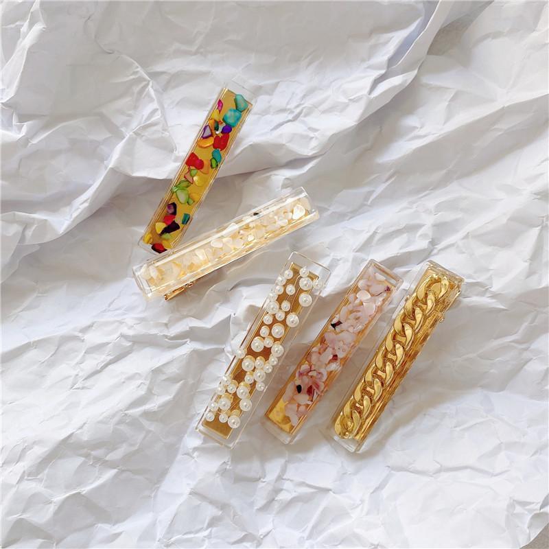 

Korean Version Of Retro Color Shell Hair Clip Fashion Wild Cool Style Simple Duckbill Clip Hair Accessories